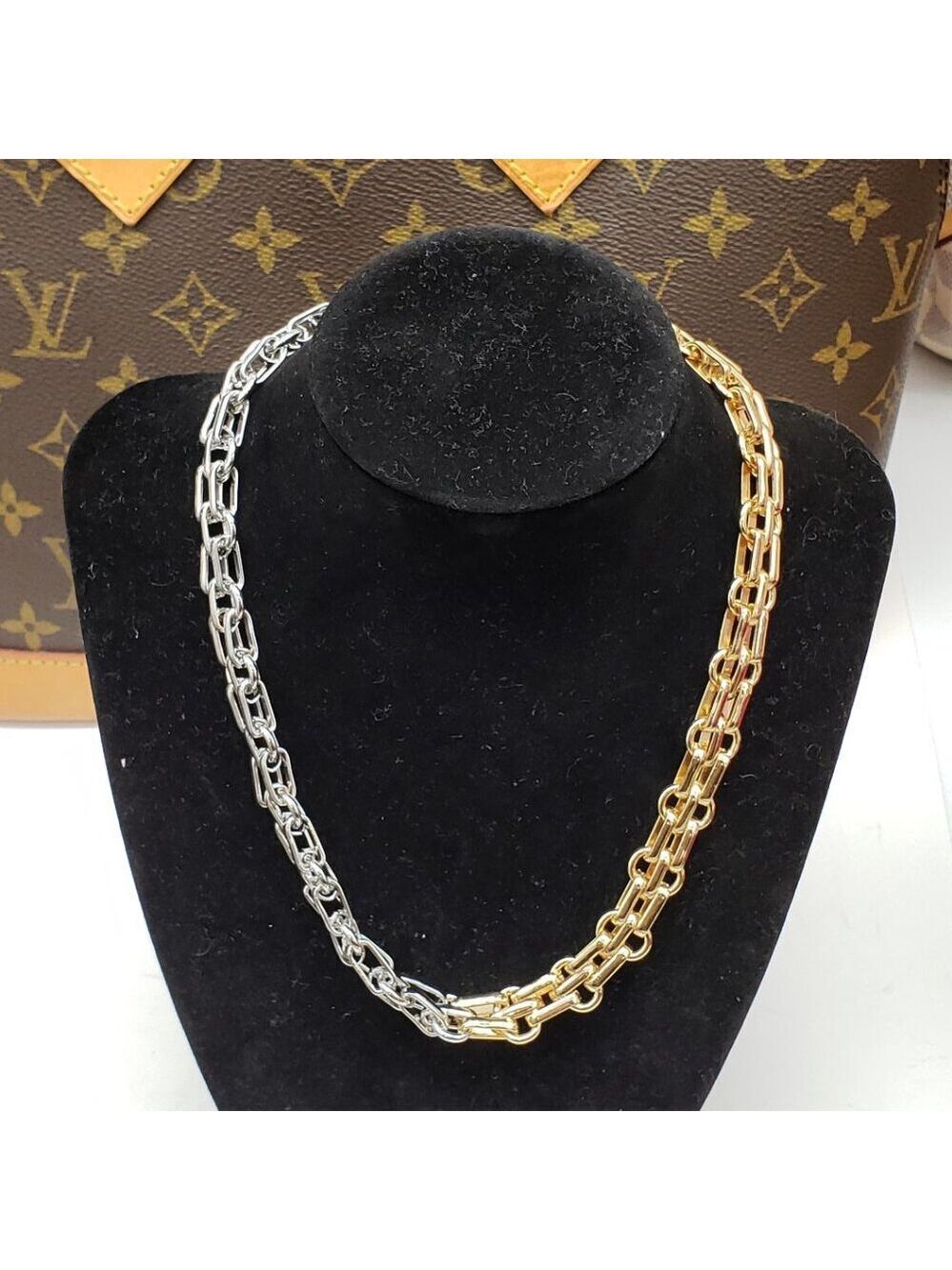 2 Tone Gold and Silver Plated Necklace Chain
